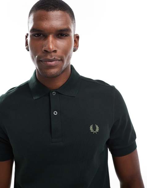 Fred Perry polo shirt in dark green - view 1