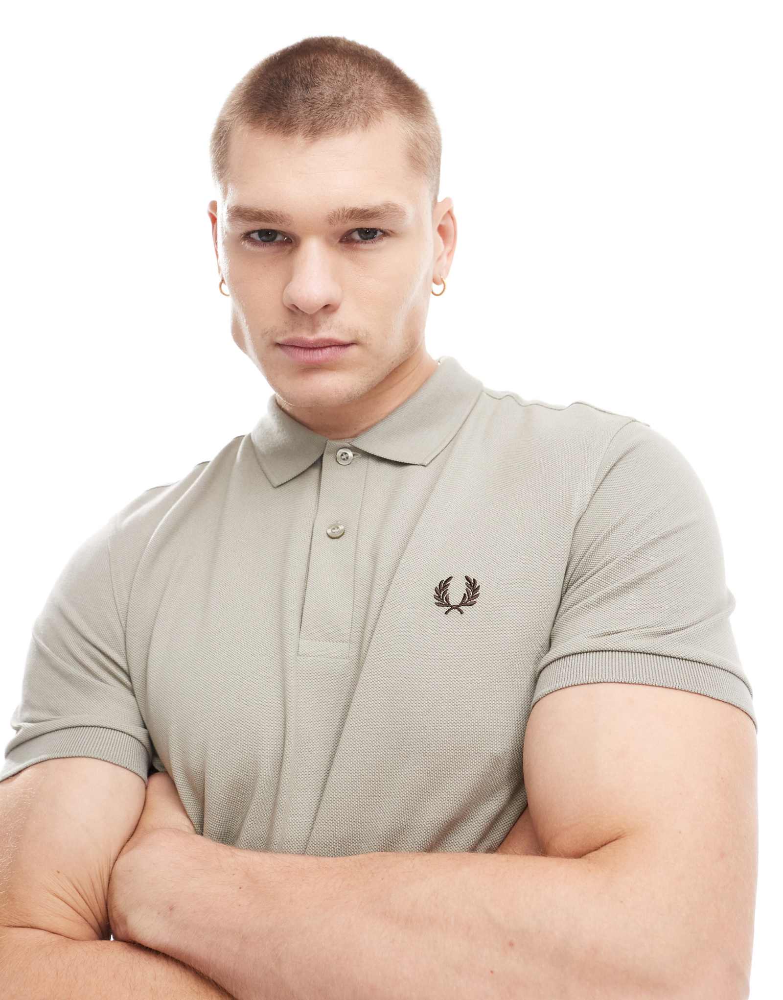 Рубашка поло Fred Perry серого цвета