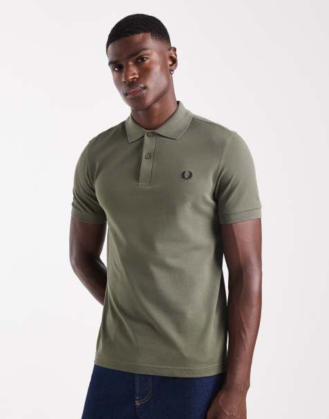 Fred Perry polo shirt in khaki - view 1