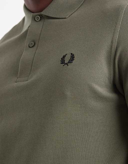 Fred Perry polo shirt in khaki, 5 of 5