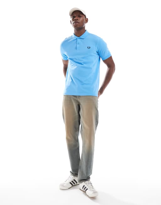 .　FRED PERRY ライトブルーポロシャツ UK10 Fred Perry polo shirt in light blue | ASOS