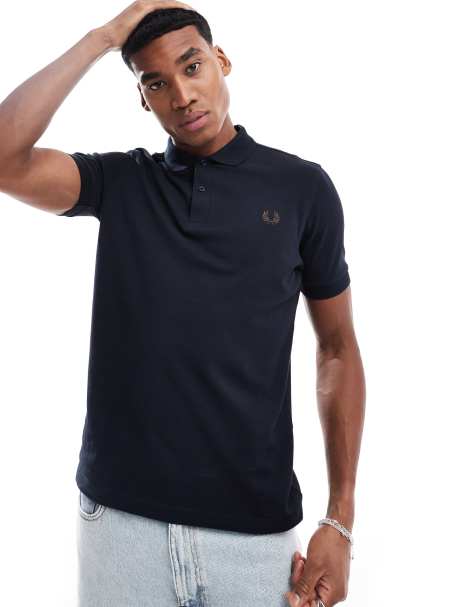Fred Perry polo shirt in navy - view 1