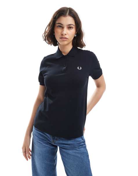 Fred Perry polo shirt in navy - view 1