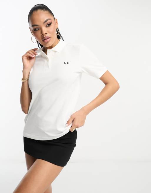 Womens white fred perry cheap polo shirt