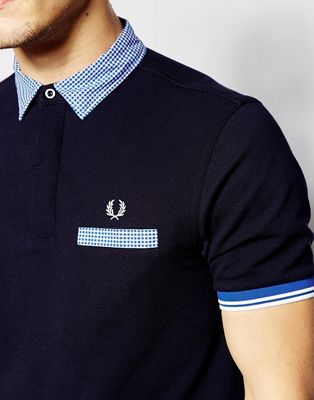 Fred Perry Polo Shirt with Gingham 