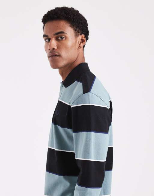 Fred Perry - Polo style rugby rayé - Noir, 4 de 5