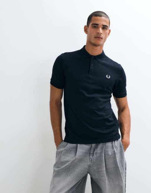 Fred Perry - Polo tinta unita blu navy, 2 di 5