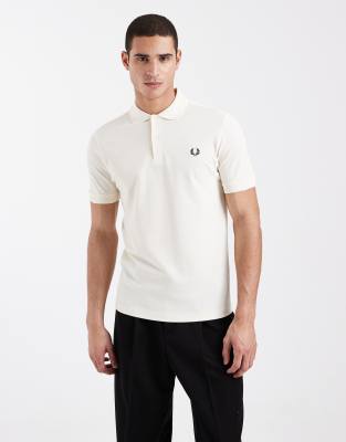 Polohemd in Ecru mit Logo-Neutral Neutral 2XL