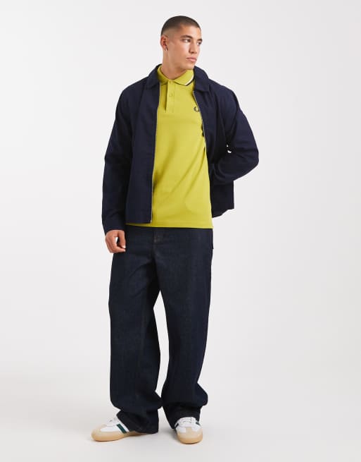 Fred Perry – Polohemd in Tennisballgelb mit doppeltem Kontraststreifen, 2 von 5
