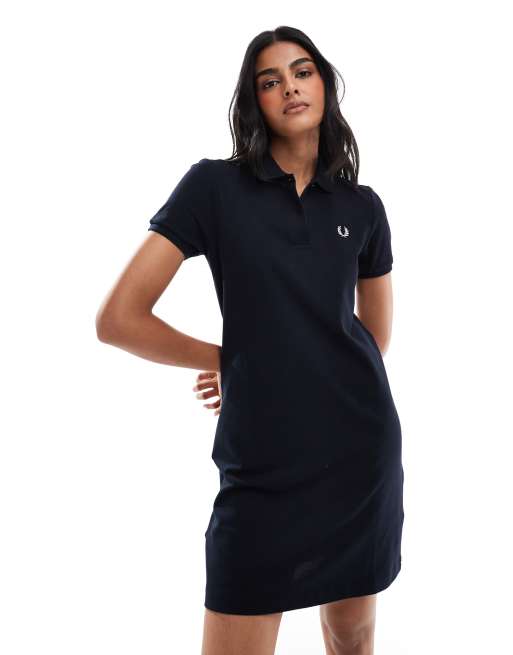 Fred Perry Polohemdkleid in Marineblau ASOS