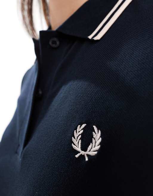 Fred Perry - Polojurk met een dubbel gekleurd randje in marineblauw, 3 van 4