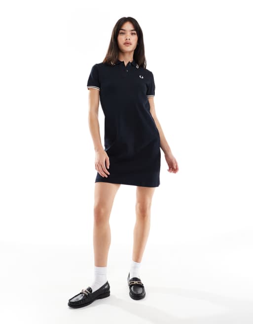 Fred Perry - Polojurk met een dubbel gekleurd randje in marineblauw, 4 van 4