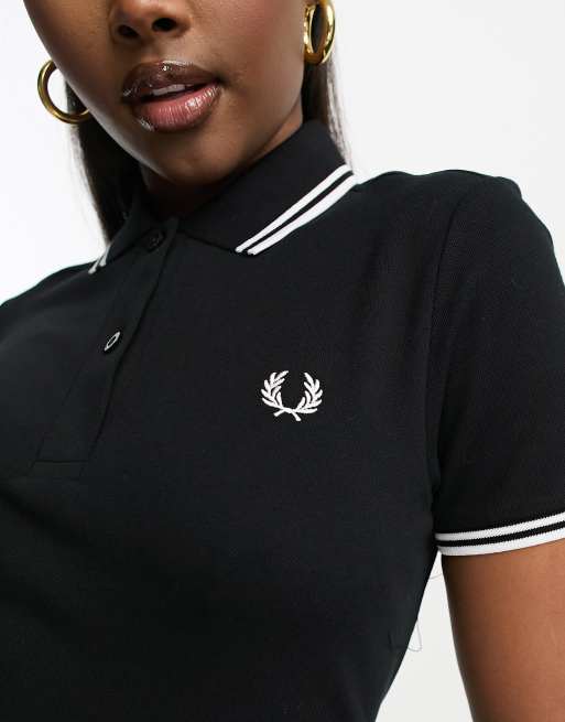 Fred Perry - Polojurk met een dubbel gekleurd streepje in zwart, 4 van 4