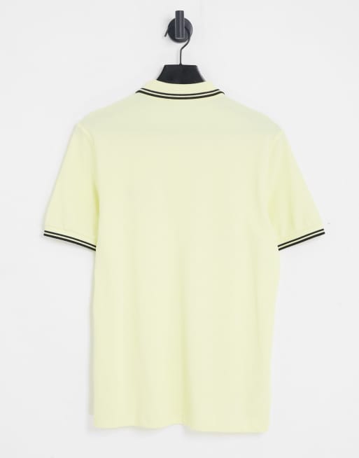 Fred Perry - Poloshirt met dubbel gekleurd randje in geel, 2 van 4