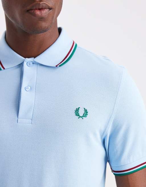 Fred Perry - Poloshirt met dubbel streepje in blauw, 5 van 5