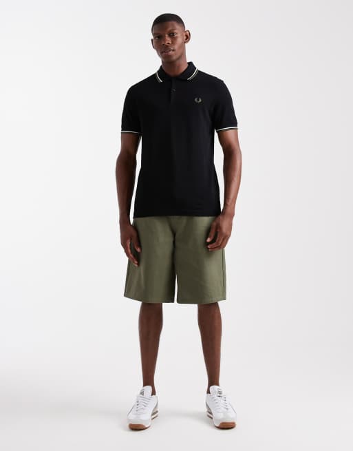 Fred Perry - Poloshirt met dubbel streepje in zwart, 2 van 5