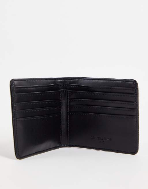 Fred Perry Portafoglio a libro in piqu con logo colore nero ASOS