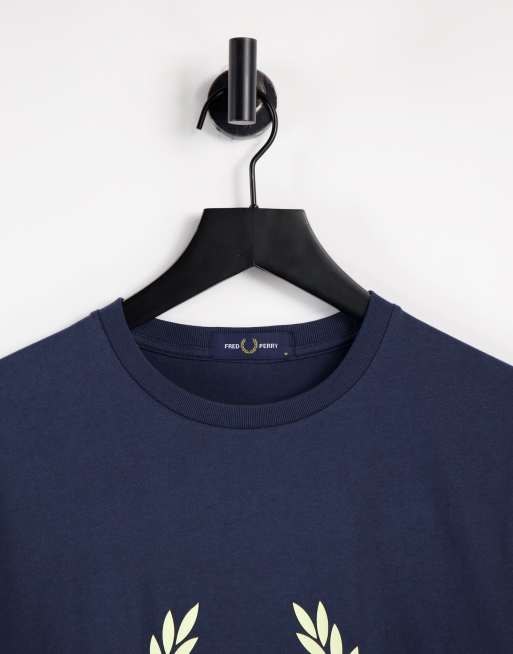 Fred Perry print registration t-shirt in dark gray