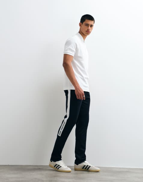 Fred Perry printed tape co-ord track pant in navy - view 1