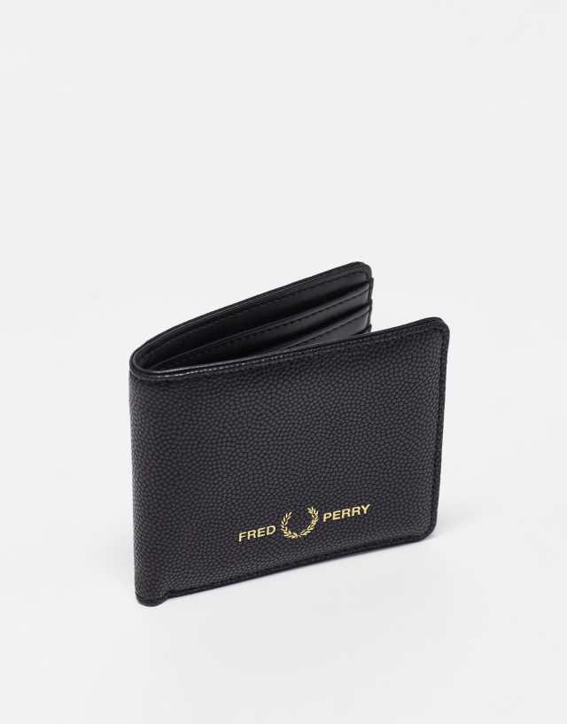 Fred Perry PU wallet in black