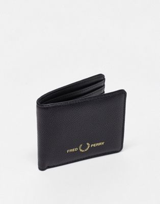 Fred Perry PU wallet in black