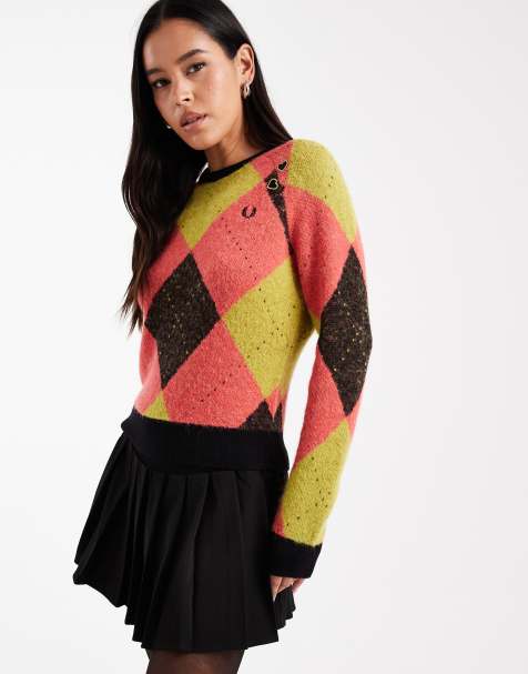 Fred Perry - Pull à motif losanges - Multicolore - view 1