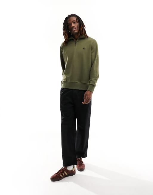 Fred perry green sweatshirt best sale