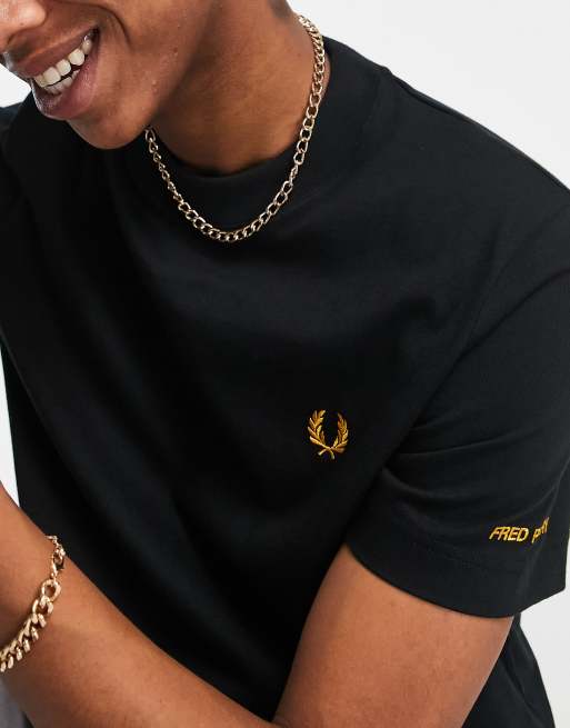 Fred Perry – Rave – Czarny T-shirt z nadrukiem na plecach, 2 z 4
