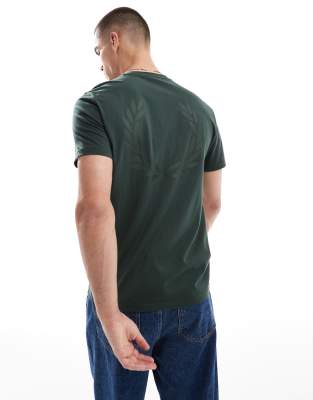 Fred Perry Rear Powder Laurel Wreath T-shirt In Green