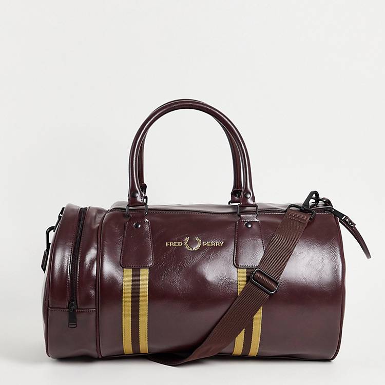 Fred Perry Classic Barrel Homme Holdall Bordeaux 
