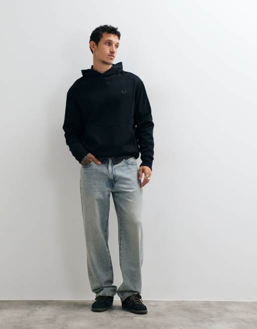 Fred Perry reflecterende hoodie in zwart, 3 van 5