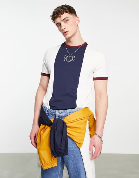Fred Perry Reissues central stripe cotton t-shirt in multi - view 1