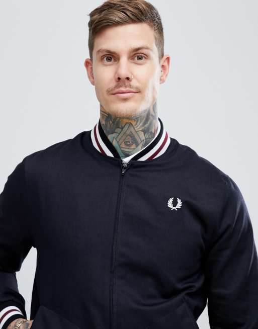 Fred Perry Reissues made in england tennis bomber jacket in black