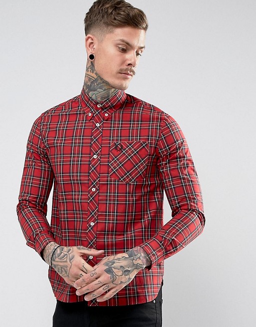Fred Perry REISSUES Tartan Shirt in Red | ASOS