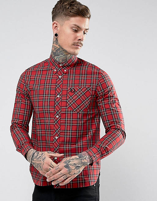 Fred Perry REISSUES Tartan Shirt in Red