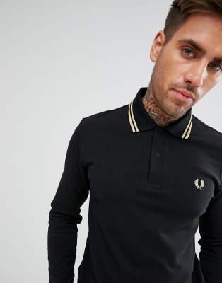 mens fred perry long sleeve polo shirt