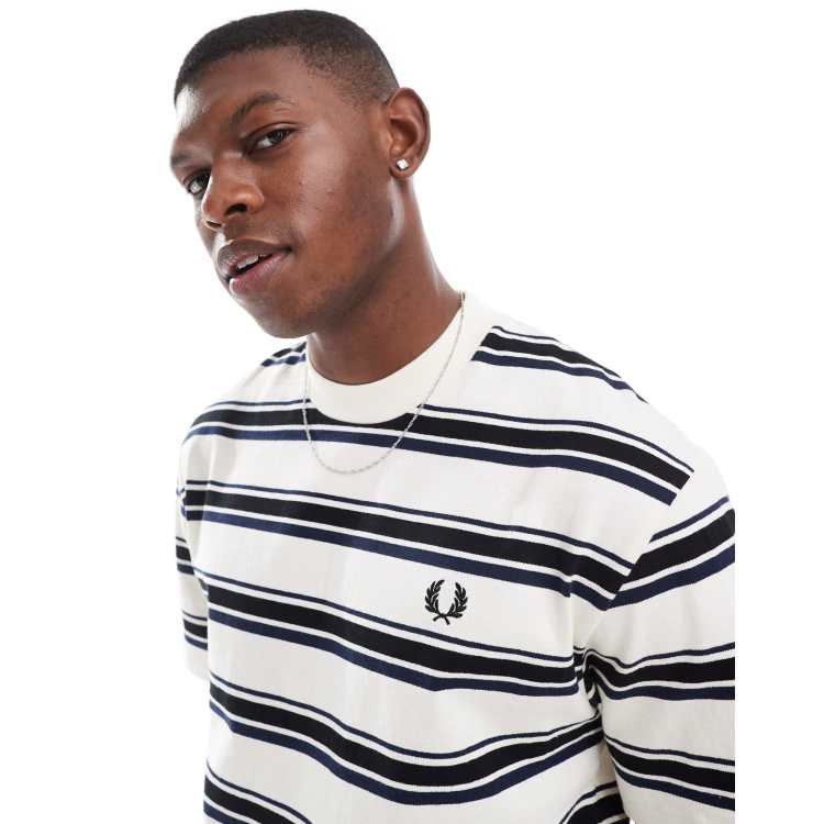 Fred Perry relaxed fit t-shirt in off white with thick
