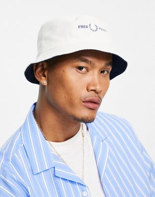 Fred Perry reversible towelling bucket hat in white - ASOS Price Checker