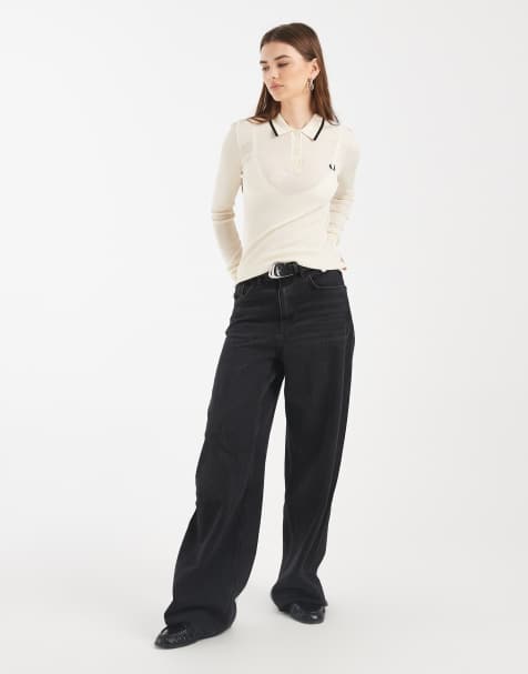 Fred Perry ribbed knitted shirt in ecru