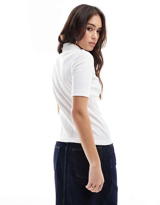 Fred Perry ribbed polo shirt in white | ASOS Fred Perry ribbed polo shirt in white | ASOS