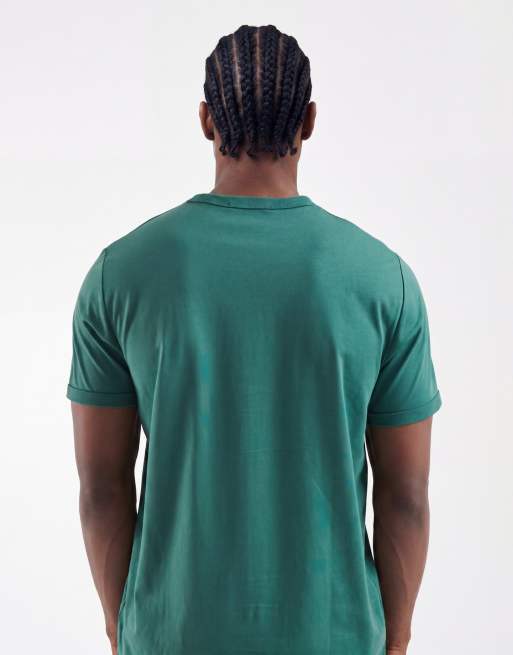 Fred Perry ringer short sleeve t-shirt in green, 2 of 5