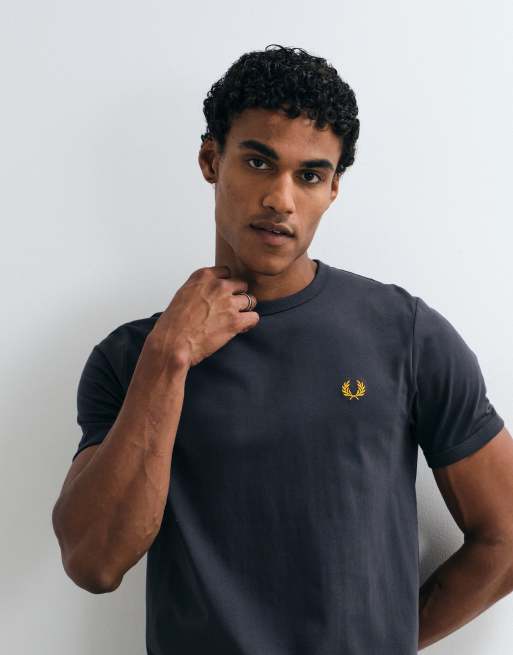 Fred Perry ringer-t-shirt i mörkgrått, 3 av 5