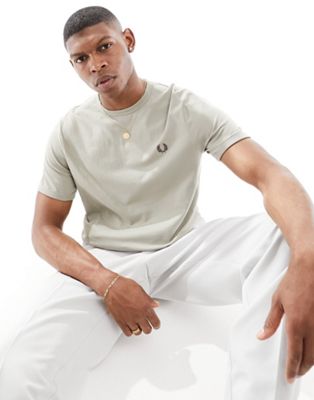 Fred Perry ringer t-shirt in beige