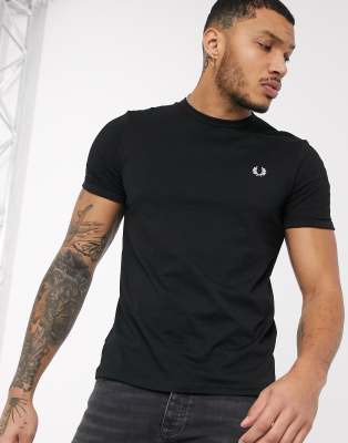 ringer t-shirt in black
