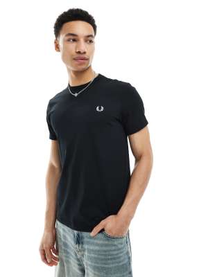 Fred Perry ringer t-shirt in black