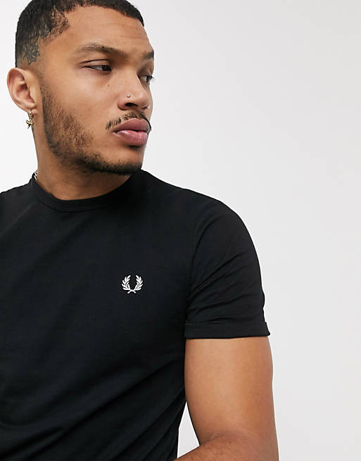 Fred Perry ringer t-shirt in black