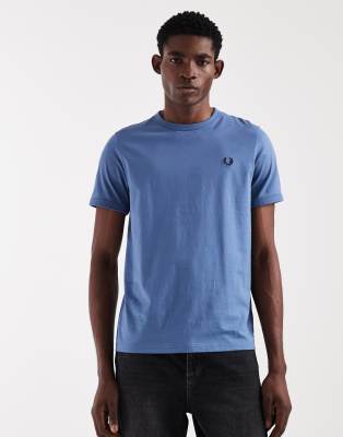 Fred Perry Bleu T-Shirt Ringer - Bild 3