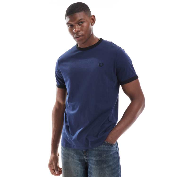 国内発送☆すぐに届く FRED PERRY Ringer T-Shirt Ringer T-Shirt - Navy | Men's T-Shirts | Designer T-Shirts