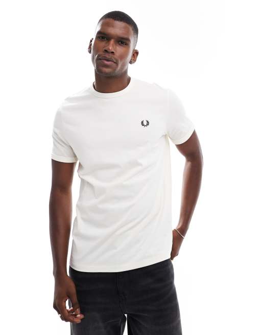 Fred Perry ringer t-shirt in ecru | ASOS