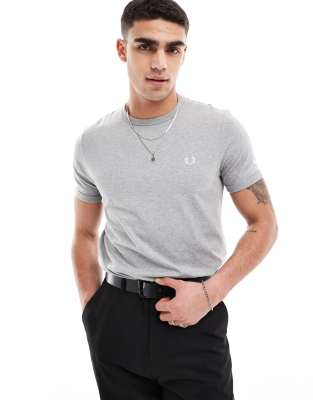 Fred Perry Ringer T-shirt In Gray
